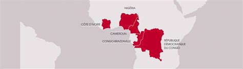 Zones d'intervention de l'IECD  L'Afrique Subsaharienne