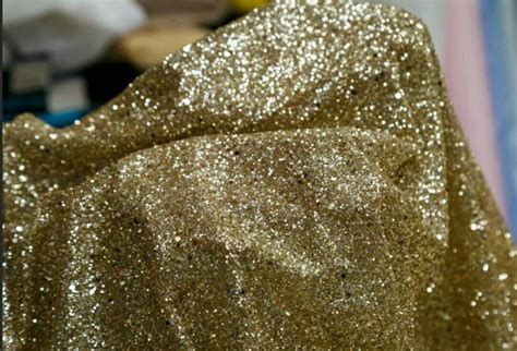 Gold Glitter Fabric Gold Glued Glitter Gold Glitter Fabric Etsy