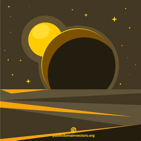 Solar Eclipse Vector Clip Art Public Domain Vectors
