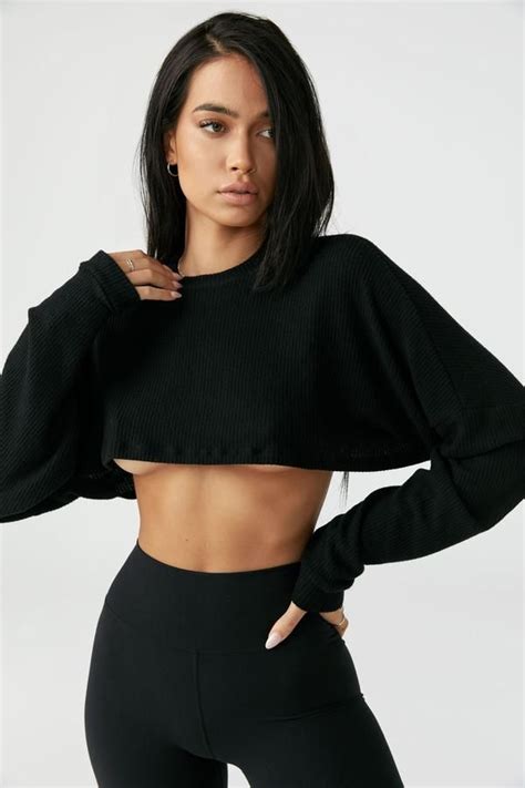 Slouchy Crop Pullover Crop Top Outfits Top Outfits Fashion