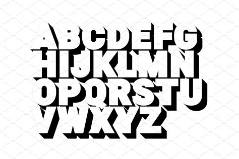 3d Alphabet Poster Style Sans Fonts Alphabet 3d Font Fashion Poster