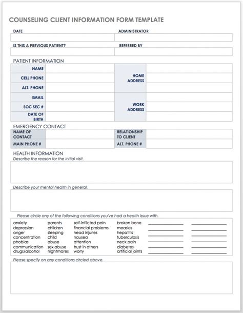 Customer Information Form Template New Client Information Sheet My