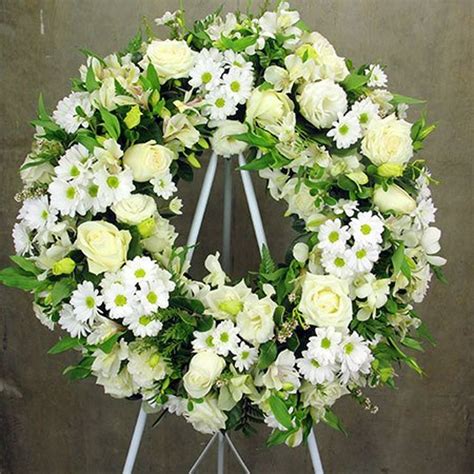 White Funeral Wreath Sydney Flowers For Everyone