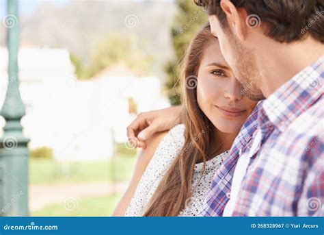 Happy Couple Trust Or Portrait Hug On Love Date Valentines Day Or Romance Bonding In Nature