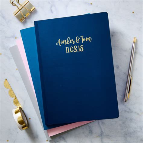 Personalised Gold Foil A5 Notebook By Posh Totty Designs Creates