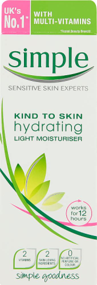 Simple Kind To Skin Hydrating Light Moisturiser 125ml Approved Food