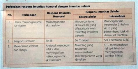 Apakah perbedaan respons imunitas humoral dengan respons imunitas