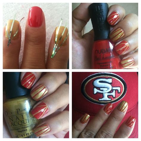 Nfl San Francisco 49ers Sports Nails Nail Design Pinterest