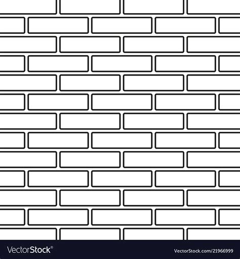 Line Art Black And White Brick Wall Royalty Free Vector