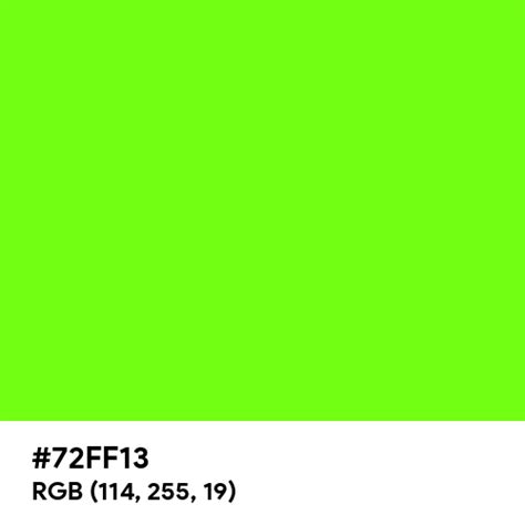 Electric Green Color Hex Code Is 72ff13