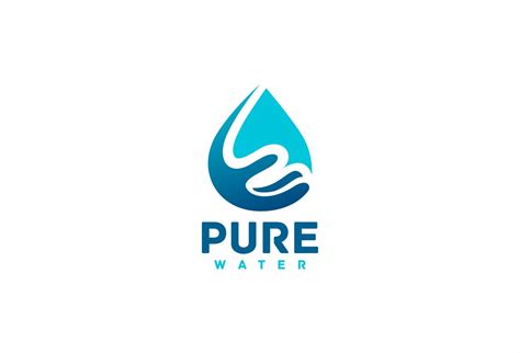Pure Water Creative Logo Templates Creative Market