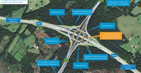 M25 A3 Wisley Interchange Plans Highways England Announces Preferred