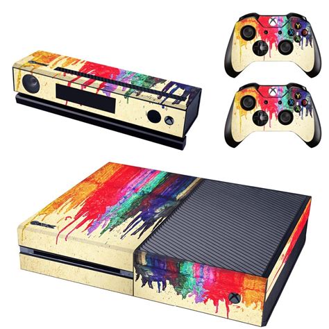 Multi Color Decal Skin Vinyl Decal Full Body Cover Skins Sticker For Xbox One Console With Two
