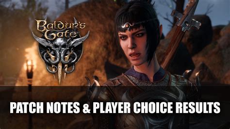The following patches are free and are released via online update, these patches focus on game balance, performance and localization issues. Baldur's Gate 3 Patch Notes Share Player In-Game Choice ...