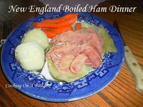 I have tried boiled dinner in a slow cooker with a regular ham and it did not work out as well for me as the reviewer. Cooking On A Budget: New England Boiled Ham Dinner