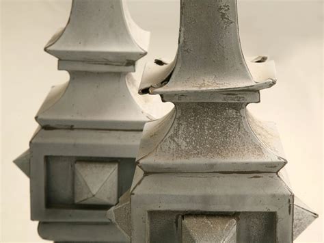 Pair Of Zinc Architectural Roof Top Spire Form Finials At 1stdibs