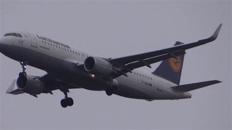 D Aiud Lufthansa Airbus A320 Sharklets Landing Approach Frankfurt