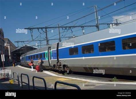 Toulouse France French Bullet Train Tgv In Matabiau Train Station