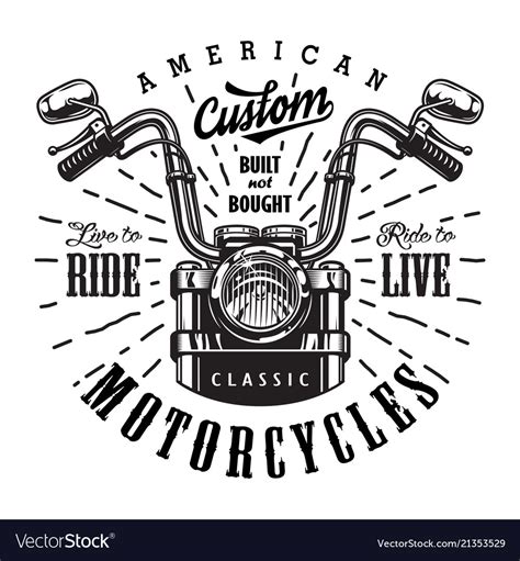 Vintage Motorcycle Logo Template Royalty Free Vector Image