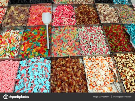 Sugar Candy On Sale In Market Stall — Stock Photo © Chiccododifc 143313641