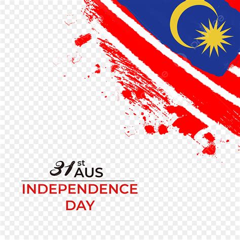 Malaysia Independent Day White Transparent Brush Element Malaysia