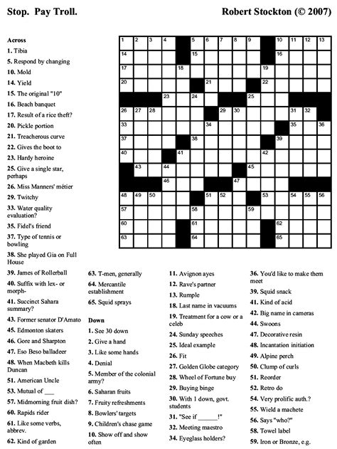 When fall arrives, relax with this creepy collection of spooky crossword puzzles and other word games with themes of vampires, pumpkins, ghosts. Easy Printable Crossword Puzzles With Answers / Easy Crossword Puzzles for Seniors | Activity ...