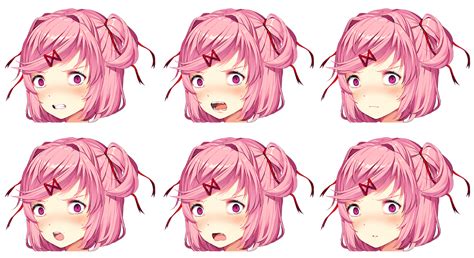 Angry Natsuki Head Sprites Rddlc