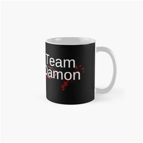Vampire Diaries Mugs Team Damon Red Ribbon Classic Mug Rb1312