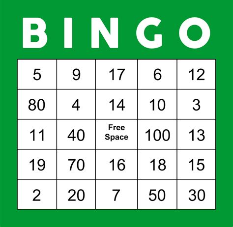 Printable Number Bingo Cards Bingo Cards Bingo Cards Printable