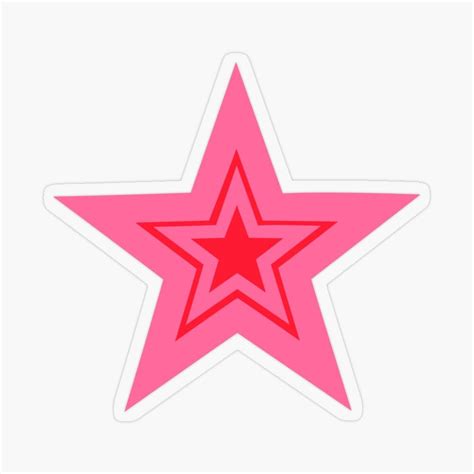 Pink Star Pattern Sticker By Onethreesix Preppy Stickers Cute