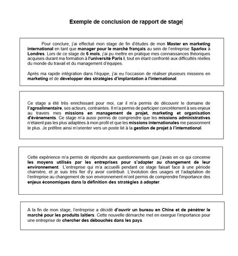 Informasi Tentang Conclusion Du Rapport De Stage All In One Photos