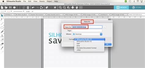 Download Silhouette Save Options: Save vs Save As vs Save Selection ...