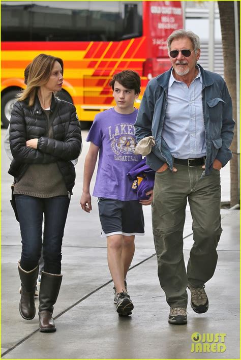 Harrison Ford Calista Flockhart Lakers Game With Son Liam Photo