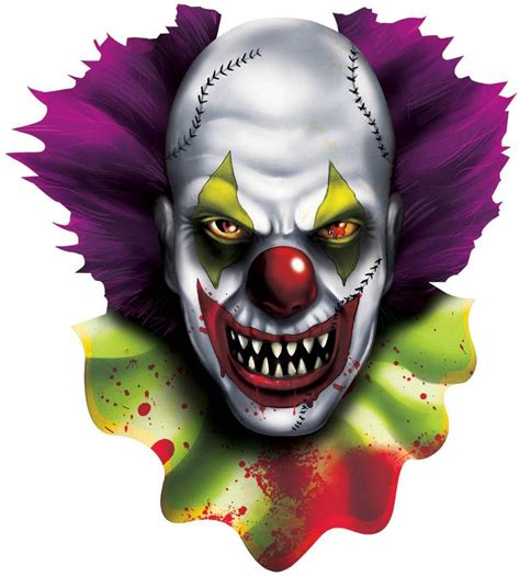 Creepy Carnival Clown Cutout Creepy Carnival Scary Clowns Creepy Clown
