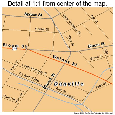 Danville Pennsylvania Street Map 4218136