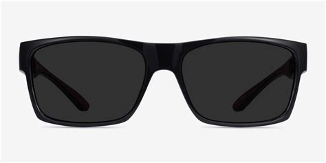 Game Rectangle Black Frame Prescription Sunglasses Eyebuydirect