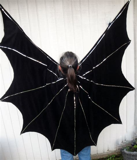 Vintage Bat Wings Costume For Halloween With Cape Black With Etsy Bat Wings Costume Wings