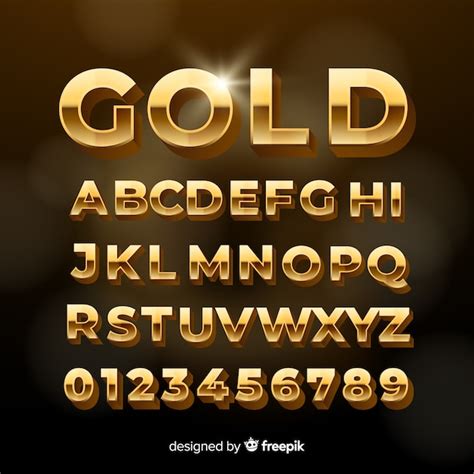 Gold Font Vectors Photos And Psd Files Free Download