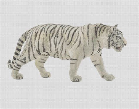 White Tiger Cross Stitch Pattern Bengal Tiger Counted Etsy