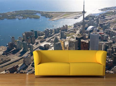 At excitingly low rates, large outdoor wall decor suppliers and manufacturers ought to consider purchasing these in larger quantities for their business purposes. Toronto Towers 3D Mural Photo Wallpaper Decor Large Paper Wall Poster Print - Wallpaper Murals