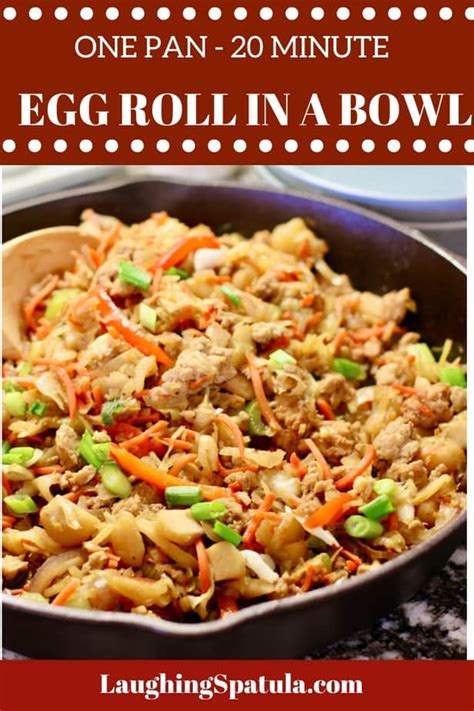 Whether you start your morning with a sweet or savory bite, these breakfasts come together in 15 minutes or less. One-Pan Egg Roll in a Bowl! - Easy, healthy, low carb, low calorie, really filling meal. Makes ...