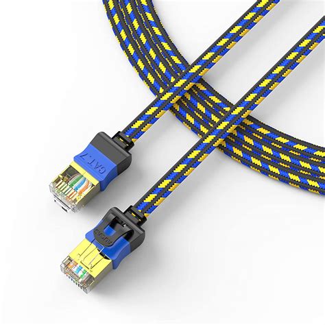 Cat7 Ethernet Cable 15 Ft High Speed 10gigabit 600mhz