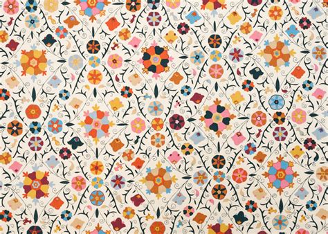 Fabrics — Kathryn M Ireland Suzani Linen Quilt Textile Patterns