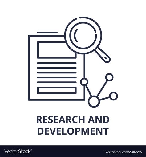Research And Development Line Icon Concept Vector Image