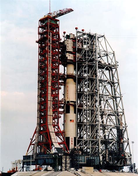 The Apollo 13 Saturn V Rocket On The Mobile Launch Platform