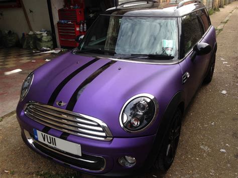 Mini Cooper Wrapped Matte Metallic Purple By Wrapping Cars London