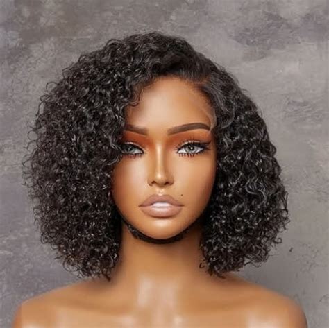 3c 4a Natural Curly Short Kinky Curl Raw Virgin Remy Glueless Hd Lace