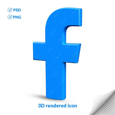 Premium Psd 3d Facebook Social Media Logo Icon