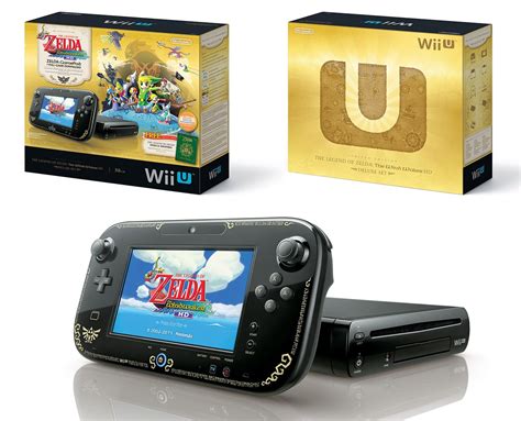 Nintendo Wii U Zelda Wind Waker Edition Game Console System Bundle Lot