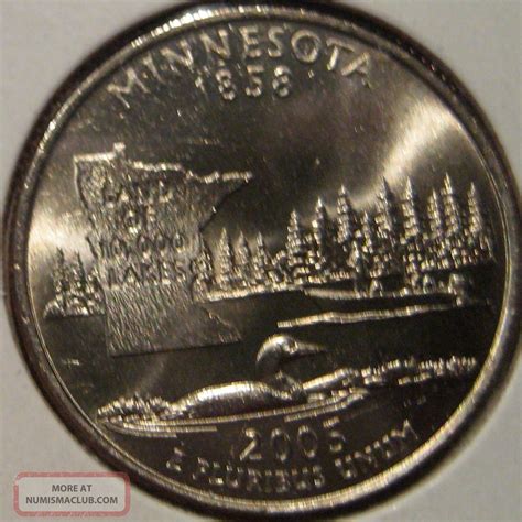 2005 P Minnesota State Quarter Ddr 041 Variety Double Die Reverse